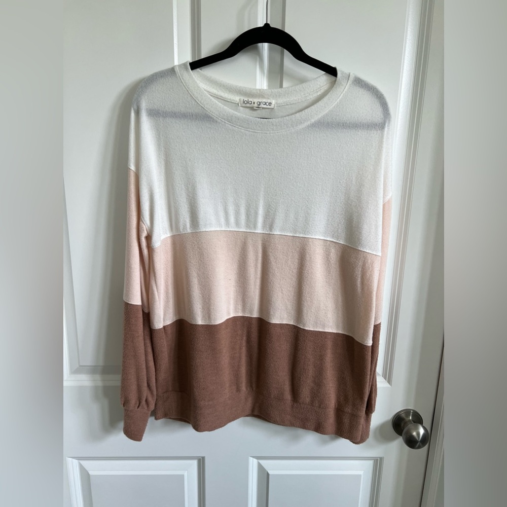 Lola and grace color block sweater